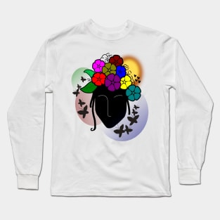 Beautiful Black Lady Long Sleeve T-Shirt